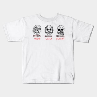 Three Wise Skulls Kids T-Shirt